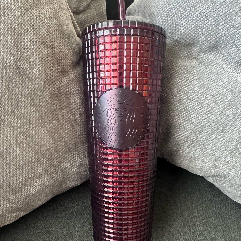 Starbucks Deep Purple Grid Tumbler